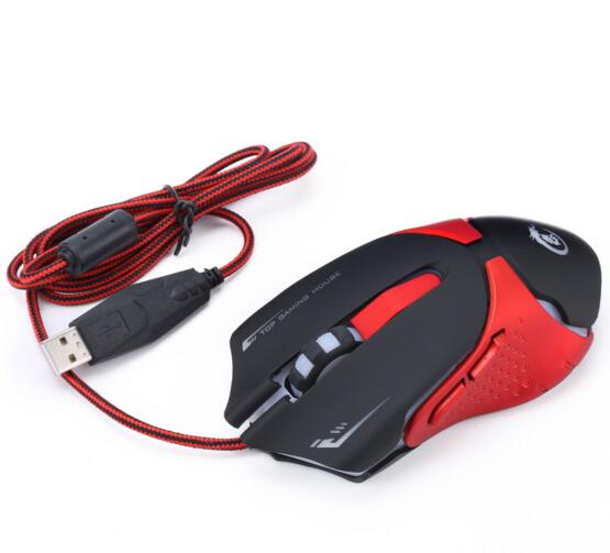 Adjustable 1200/1600/2400/3200 DPI Colorful flash game mouse